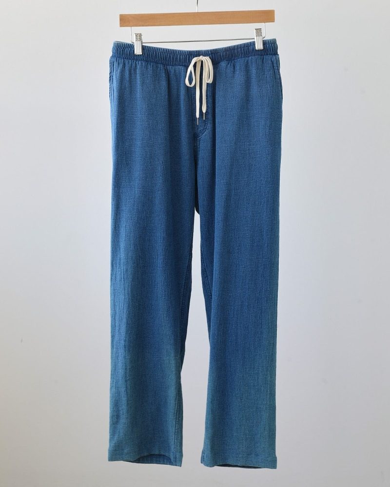 Washed Indigo Drawstring Trousers-Draw String Trousers-Corridor-Indigo-XS-Corridor